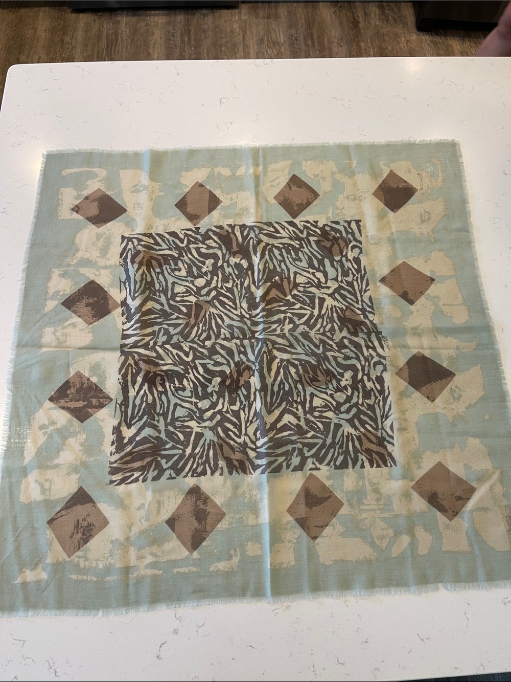 Vintage Echo Women’s Wool Scarf 30” x 30”